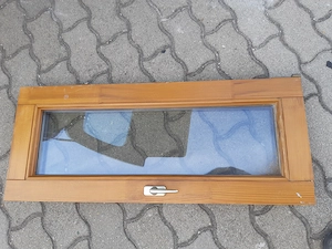 Fa natúr bukó-nyíló ablak hőszigetelt üveggel 33x86cm magas jobbos - kép 3