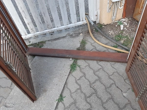 Fa natúr zsalugáter spaletta 2 szárnyú 156x131cm magas jól működő - kép 9