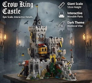 Lego komp. Bricklink Castle Icons 10305 Sólyomlovag Kastély Vár 5000db Lepin ÚJ - kép 9