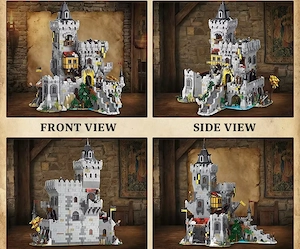 Lego komp. Bricklink Castle Icons 10305 Sólyomlovag Kastély Vár 5000db Lepin ÚJ - kép 5