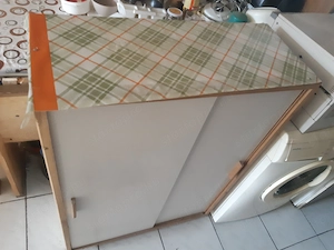 Álló tolóajtós komód szekrény polcos 80x110cm magas - kép 3