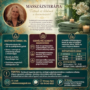 Stressz, kimerültség, álmatlanság, izomfájdalmak elleni masszázs Budapesten - massage in Budapest Bu