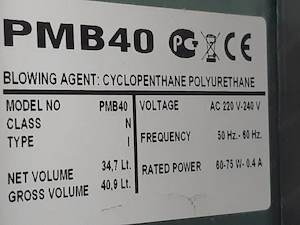 PMB40 40L-es minibár működő 43x43x57cm magas termoelektromos - kép 8
