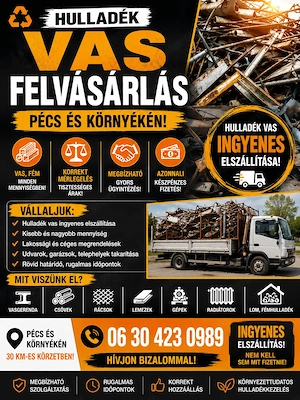hulladék vas felvásárlás pécs és környékén 