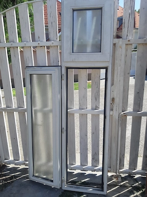Álló műanyag ablak nyíló 50x197cm balos felül fix hőszigetelt üveges - kép 3