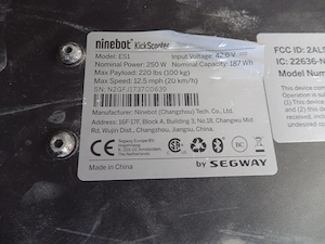 Ninebot Segway 250W elektromos roller  Siófok  - kép 6