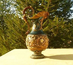 Antik kancsó, karaffa - (45 cm magas). - kép 2