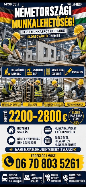Betanított és szakmunkára keresünk munka vállalókat