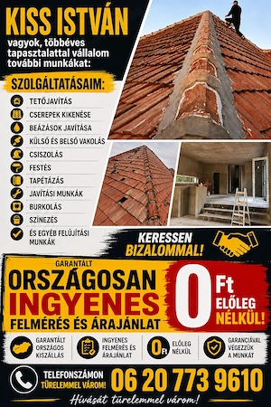 Tetőjavítás ingyenes felmérés István  - kép 4