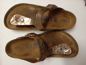 Birkenstock Gizeh női bőr papucs egyszer használt.  - kép 3