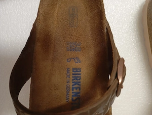Birkenstock Gizeh női bőr papucs egyszer használt.  - kép 5