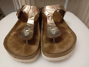 Birkenstock Gizeh női bőr papucs egyszer használt.  - kép 2