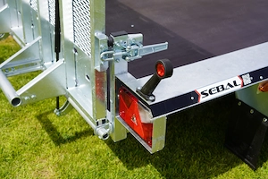 Új SEBAL - Bau 400 - 3 tengelyes (3500kg) gépszállító utánfutó  - kép 5