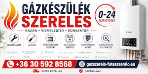 Gázkazán szerelés 0-24, Gázszerelő Budapest I. Kerület