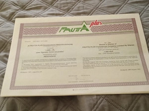 Frutta Plus Kereskedelmi Rt . részvény, 1991 3000ft db óbuda személyesen óbudán posta kizárolag előr - kép 5