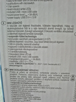 USB mini léghűtő, Hibátlanul működik!: Dobozával, leírással - kép 7