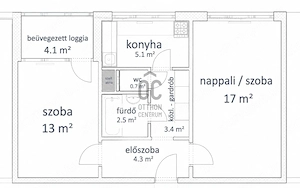 48 m  | 2 szoba | 7. emelet | 4 m  LOGGIA | KLÍMA | LIFT | TEHERMENTES - kép 10