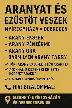 Aranyfelvásárlás Nyíregyházán - kép 2