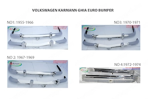 Volkswagen Karmann Ghia Euro type bumper (1955   1974) by stainless steel  (VW Karmann Ghia Euro Sto