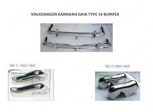 Volkswagen Type 34 bumper (1962-1969) by stainless steel  (VW Typ 3 Stoßfänger) 