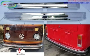 Volkswagen T2 Bay Window Bus (1972-1979) bumpers by stainless steel new  - kép 2