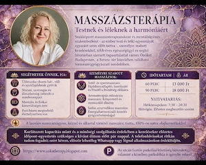 Anka masszázs - testi-lelki kimerültség, stressz; hát- és derékfájdalmak elleni masszázs Budapesten 