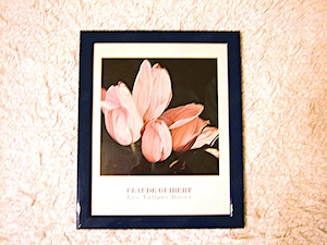 Újszerű poszter Ikea kék szivek 40x50cm, 28x37 cm Le tulipes roses keretezett kép, kerámia képtartó - kép 2