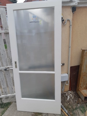 Beltéri ajtólap 87x201cm üveges falcos jobbos - kép 2