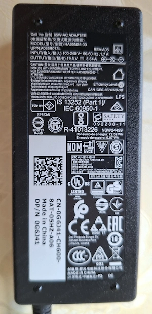 DELL HA65NS5-00 65W AC laptop töltő adapter - kép 2