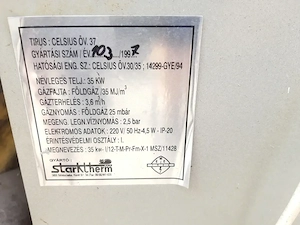 StarkTherm Celsius ÖV. 37 35kW öntöttvas gázkazán működő - kép 9