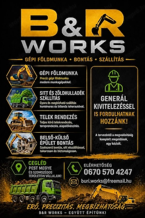 Gépi Földmunka-Zöldhulladék-Sitt