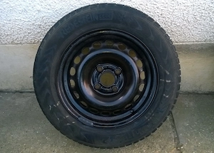 Eladó 4db 14-es 4x100-as Opel,stb lemezfelni 185 60R14 Vredestein téli gumival - kép 2