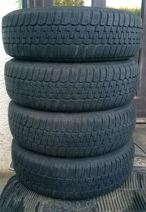Eladó 4db 13-as 4x100-as Opel,stb lemezfelni 165 70R13 Snowfox téli gumival - kép 2