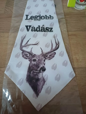 Legjobb Vadász nyakkendő, vicces pálinkás pohárral eladó, Új! - kép 2