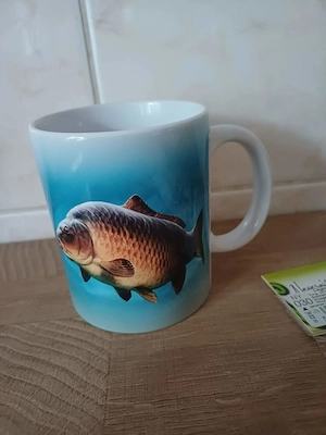 Legjobb horgász vicces nyakkendő, ponty halas bögrével eladó, ÚJ! - kép 4
