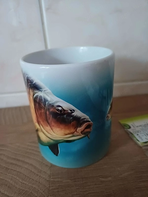 Legjobb horgász vicces nyakkendő, ponty halas bögrével eladó, ÚJ! - kép 2