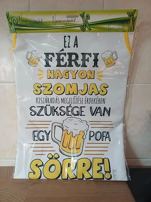 Sörimádóknak vicces ajándékötlet... kötény és párna eladó. ÚJ! - kép 4