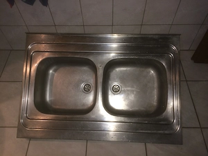 Rozsdamentes mosogató két medencés, 90 x 60  - kép 3