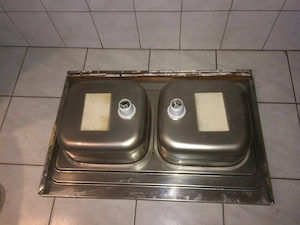 Rozsdamentes mosogató két medencés, 90 x 60  - kép 5