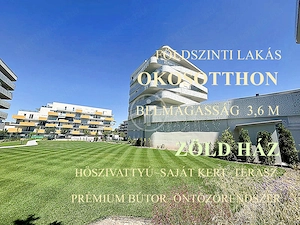 Lakópark, tágas terek, saját kert és terasz, prémium lakás eladó!