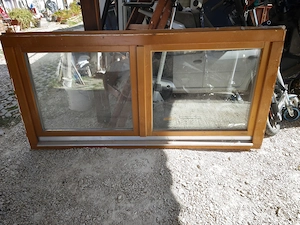 Fa tok osztó nélküli bukó-nyiló hőszigetelt 172 x 82 cm 2 réteg üveg kép szerinti szép állapot esetl