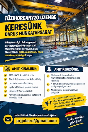 Nehézgépkezelő munkatársakat keresünk!