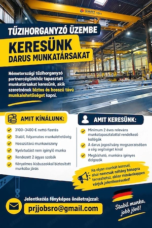 Nehéz gépkezelő munkatársakat keresünk!