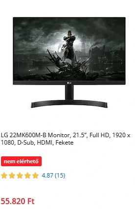LG 21.5  -os monitor kifogástalan állapotban eladó. - kép 5