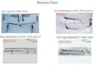 Opel GT (1968 to 1973)   Opel Manta A   Opel Rekord P2 bumpers classic car 