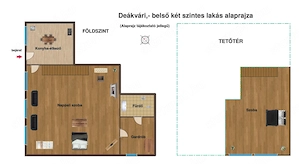 Vácon Deákváron a Fekete utcában belső két szintes lakás eladó - kép 10