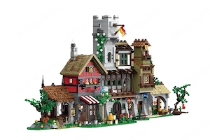 Lego komp. Castle Vár Középkori Piactér Medieval Market Village 3000db Lepin ÚJ  - kép 2