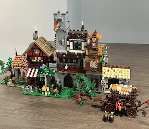 Lego komp. Castle Vár Középkori Piactér Medieval Market Village 3000db Lepin ÚJ  - kép 5