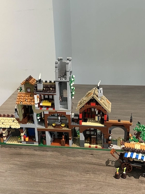 Lego komp. Castle Vár Középkori Piactér Medieval Market Village 3000db Lepin ÚJ  - kép 6