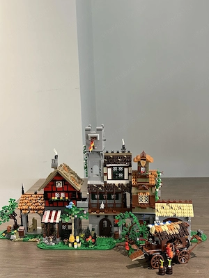 Lego komp. Castle Vár Középkori Piactér Medieval Market Village 3000db Lepin ÚJ  - kép 9